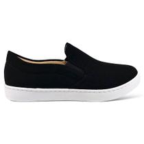 Tênis Santinelli Casual Slip On Nobuck 1490-082 Preto