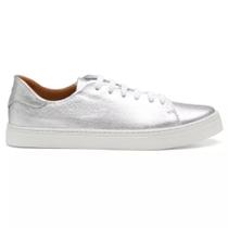 Tênis Sapatenis Couro Moda Casual Feminino Metalizado Cadarço Sola Macia Costura Reforçada Dia a Dia Tênis Sapatenis Couro Moda Casual Feminino Metalizado Cadarço Sola Macia Costura Reforçada Dia a Dia