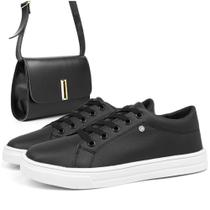 Tenis sapatenis feminino casual sola alta cadarço confortavel 34 ao 40 + BOLSA Tenis sapatenis feminino casual sola alta cadarço confortavel 34 ao 40 + BOLSA