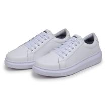 Tênis Sapatênis Masculino Branco Confortável 100 Couro Legítimo 2700 Tênis Sapatênis Masculino Branco Confortável 100 Couro Legítimo 2700