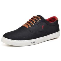 Tenis Sapatenis Masculino Cano Baixo Adulto Polo Blu