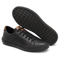 Tenis Sapatenis Masculino Casual Em Couro e Palmilha em Gel Confortável Lançamento 004 Ref 6205 TR