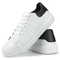 Tênis Sapatênis Masculino Casual em Couro Esporte Fino Luxo Sapato Elegante Confortável Social