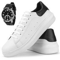 Tenis sapatenis masculino casual sola alta cadarço confortavel 37 ao 44 + RELOGIO - Seven Brasil