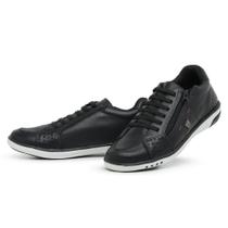 Tênis Sapatenis Masculino Casual Ziper Lateral Preto