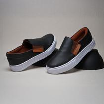 Tênis Sapatênis Sapatilha feminino Slip On Zíper casual Leve e confortável Tênis Sapatênis Sapatilha feminino Slip On Zíper casual Leve e confortável
