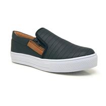 Tênis Sapatênis Sapatilha feminino Slip On Zíper casual Leve e confortável - Tênis Sapatênis Sapatilha feminino Slip On Zíper casual Leve e confortável -