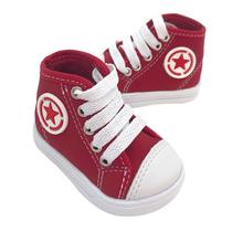Tênis Sapatinho Infantil Cano Alto Star Vermelho Tênis Sapatinho Infantil Cano Alto Star Vermelho