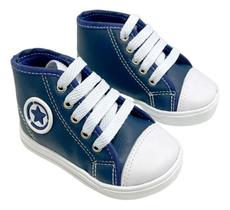 Tênis Sapatinho Infantil Cano Alto Stars Jeans Unissex