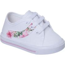 Tenis Sapatinho Infantil Floral Listra Estampas Desenhos