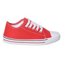 Tênis Sapatinho Star Teen Unissex Meninas é Meninos Festa Casual Confortável Escolar SI11 - Vermelho - 29/30