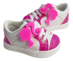 Tênis Sapatinhos De Bebe Menina Calçados Infantil Rosto Barbbiee