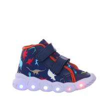 Tenis sapato com luz de led dinossauros menino infantil