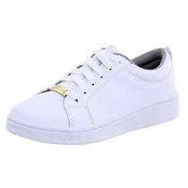 Tênis Sapato Feminino Casual Branco Leve Clássico e Elegante