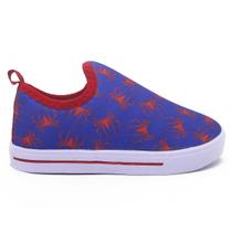 Tênis Sapato Infantil Escolar Calce Facil Leve Confortável Aranha Azul