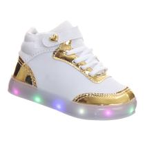 Tenis Sapato Menina Botinha Luz Led Acende Feminino