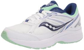 Tênis Saucony Cohesion 14 Feminino para Corrida de Rua Branco e Marinho