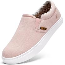 Tênis sem cadarço STQ femininos rosa coral tamanho 10 de largura