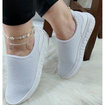 tênis shoes feminino slip-on snaker fit calce facil. ( furinho). envio imediato. - Annabê Calçados