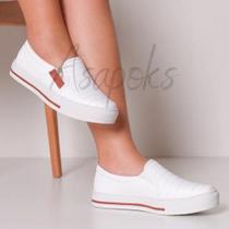 Tênis Sintetico Sapatênis Sapatilha Feminino Casual Slip On