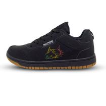 Tênis Skate Red Nose Preto Estilo Street com Solado Caramelo RNVM104 Tênis Skate Red Nose Preto Estilo Street com Solado Caramelo RNVM104