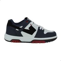 Tênis Skate Redikal Rkt Branco Azul Marinho e Vermelho