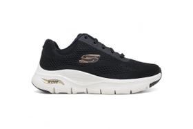 Tenis Skechers Arch Fit - feminino - preto e branco