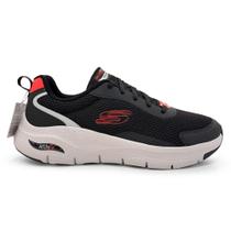 Tênis Skechers Arch Fit - Preto e vermelho