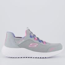 Tênis Skechers Bounder Simples Infantil Cinza Tênis Skechers Bounder Simples Infantil Cinza