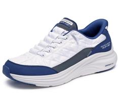 Tênis Skechers Contour Foam Cozy Fit Slip-On Branco e Marinho 12W Tênis Skechers Contour Foam Cozy Fit Slip-On Branco e Marinho 12W