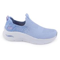 Tênis Skechers D'Lux Key Journey 149684/LTBL slipon stretch