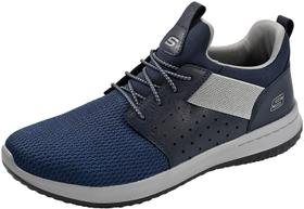Tênis Skechers Delson-Camben Navy Masculino com Espuma de Memória 10.5 US