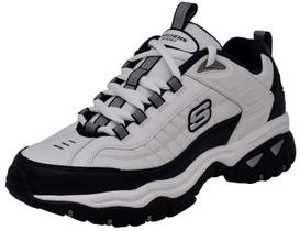 Tênis Skechers Energy Afterburn com Cadarço Branco e Azul Marinho 13