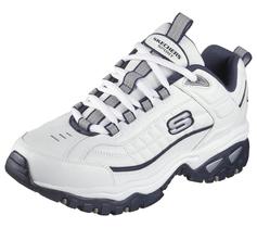 Tênis Skechers Energy Afterburn Masculino Branco/Azul Marinho Tamanho 11