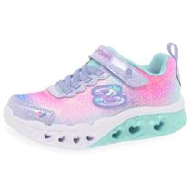 Tênis Skechers Flutter Heart Lights Lavender para crianças