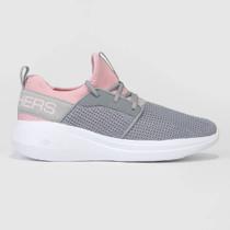 Tênis Skechers Go Run Fast Valor - Cinza e rosa