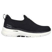 Tênis Skechers Go Walk 6 - Warnock - Preto e Branco
