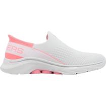 Tênis Skechers Go Walk 7 MIA Slip-Ins Feminino - Branco e Rosa - Conforto e Estilo