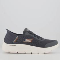 Tênis Skechers Go Walk Flex Cinza e Branco