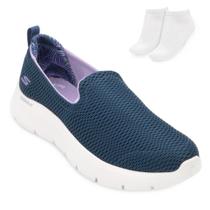 Tênis Skechers Go Walk Flex e Meia SK24-89625