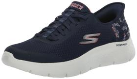 Tenis Skechers Go Walk Flex Eva Hands Free para Mujer en Azul Marino/Rosa