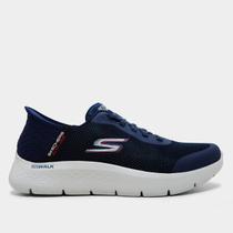 Tenis skechers go walk flex hands up slip-ins masculino