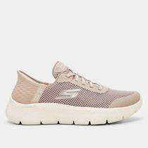 Tênis Skechers Go Walk Flex Slip Ins - Feminino - Bege - 34 Tênis Skechers Go Walk Flex Slip Ins - Feminino - Bege - 34