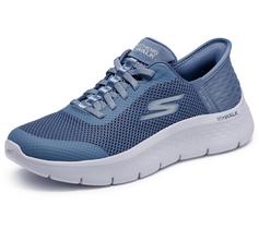 Tênis Skechers Go Walk Flex Slip-On Azul Largura 9,5
