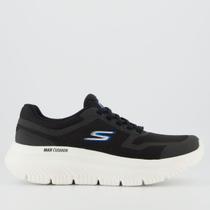 Tênis Skechers Go Walk Max Cushioning Preto e Branco Tênis Skechers Go Walk Max Cushioning Preto e Branco