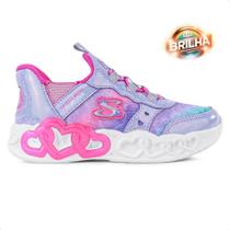 Tênis Skechers Infinite Heart Lights Etern Infantil