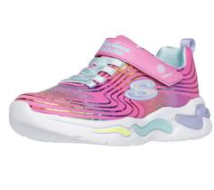 Tênis Skechers Kids Wavy Beams rosa/multiunissex para crianças