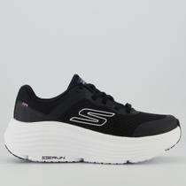 Tênis Skechers Max Cushioning Endeavour Feminino Preto e Branco Tênis Skechers Max Cushioning Endeavour Feminino Preto e Branco