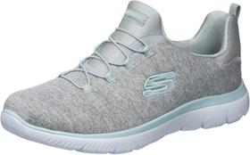 Tênis Skechers Summits-Quick Getaway feminino cinza claro Aqua