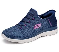 Tênis Skechers Summits Slip-Ins Marinho Roxo 5.5 Largura Ampla